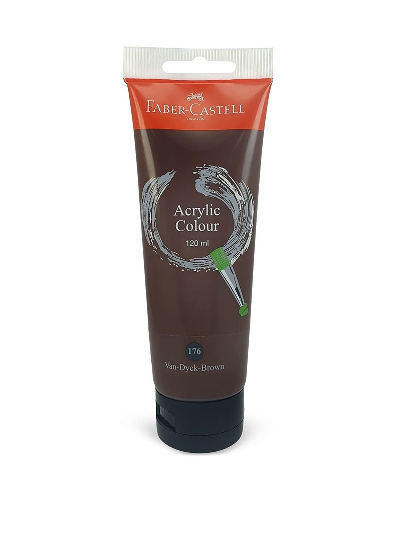 فابير كاستل أنبوب طلاء أكريليك ملون 120 مل من فابر كاستل  بني - Image 1