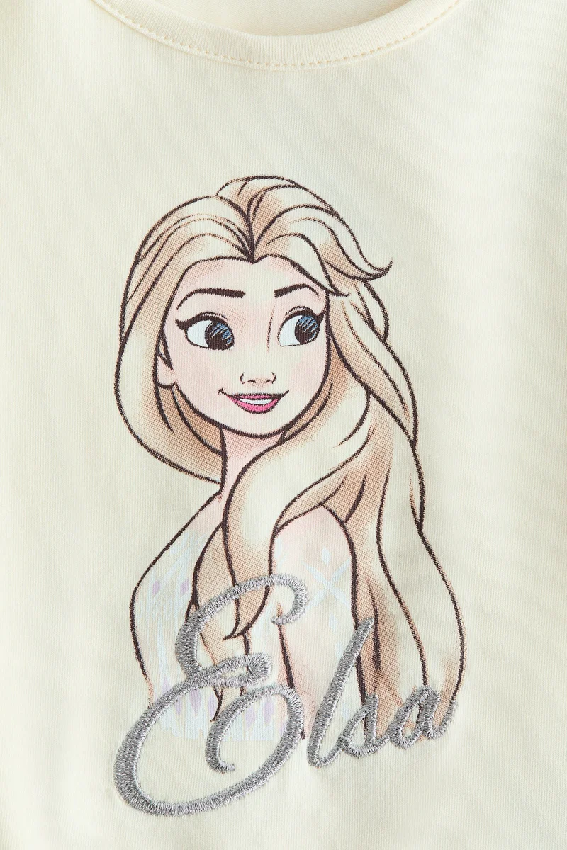 اتش اند ام بلوزة من القطن بأكمام طويلة