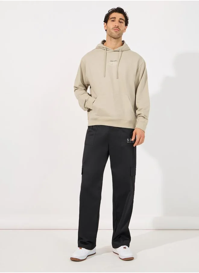 Styli Minimal Sand Dune Print Relaxed Fit Hoodie