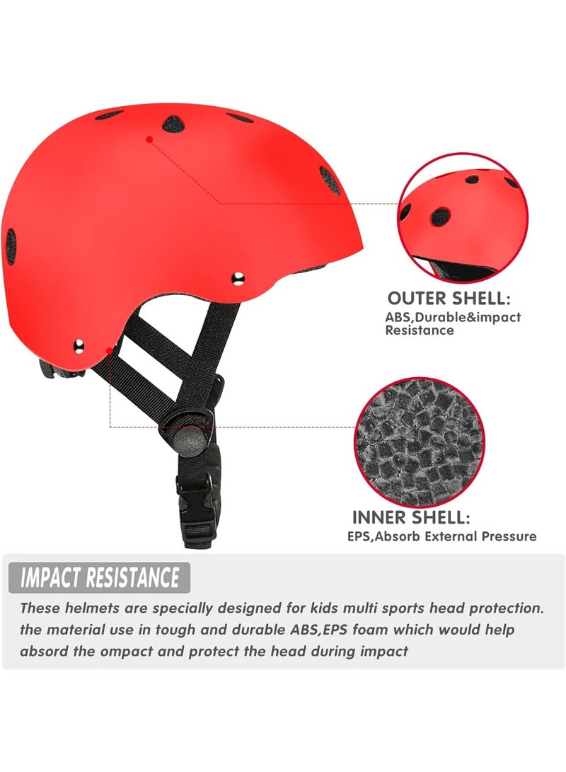 TAPIT Kids Bike Helmet Adjustable Toddler & Child Bicycle Helmet Multi-Sport Safety Helmet for Kids Adult Youth Lightweight for Scooter Cycling Skateboard Red - Image 5