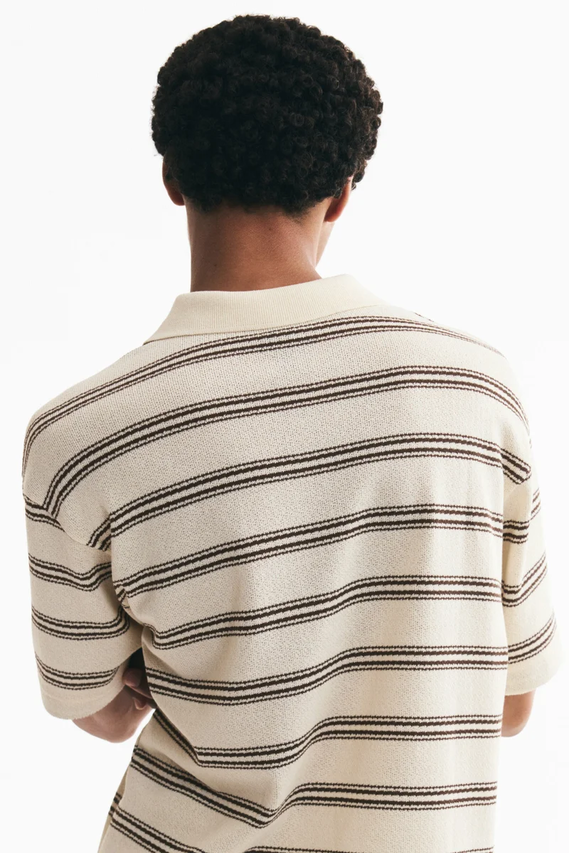H&M  Relaxed Fit Knitted polo shirt for Men | Best Price UAE