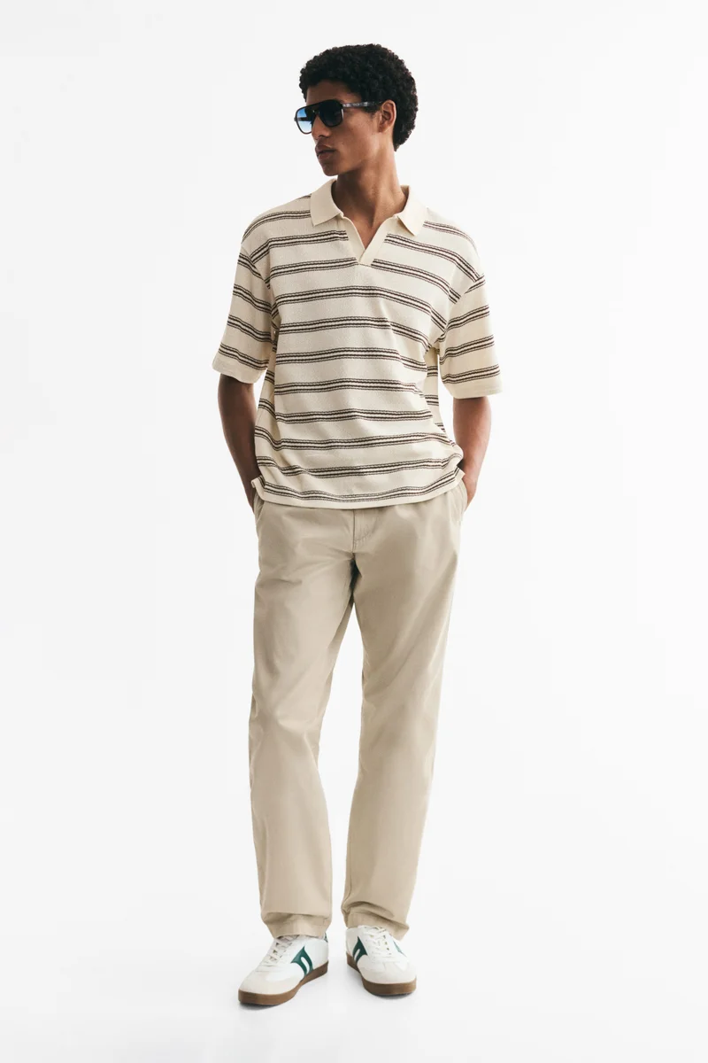 H&M  Relaxed Fit Knitted polo shirt for Men | Best Price UAE