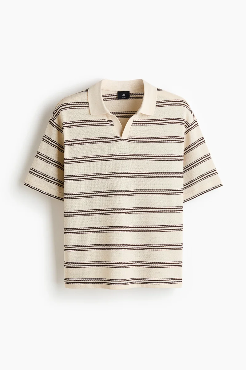 H&M  Relaxed Fit Knitted polo shirt for Men | Best Price UAE