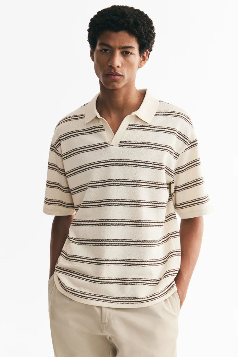 Relaxed Fit Knitted polo shirt