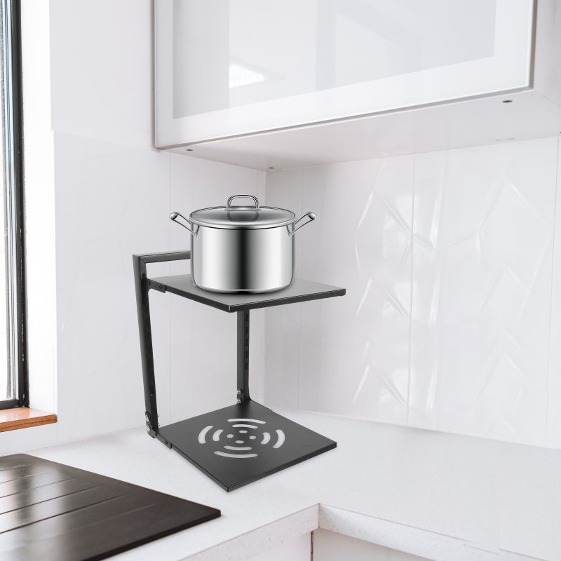 Household Pot Rack Two-layer Pan Organizer Kitchen Pot Organizer Home Accessory - Image 5