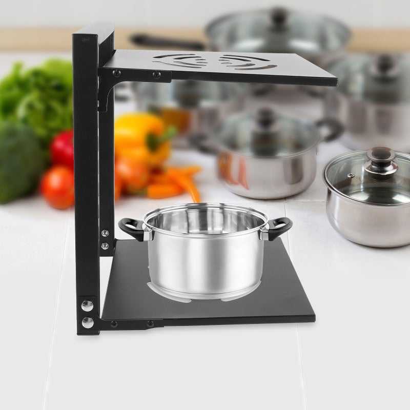 Household Pot Rack Two-layer Pan Organizer Kitchen Pot Organizer Home Accessory - Image 4