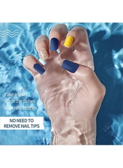 Store2508 Press On Gel Nails 30 Pcs With Double Sided Jelly Adhesive Nail Glue Nail Filer Mb658_Design 017  - Image 5