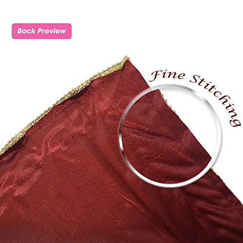 Dulhan DLC (1.5 mtr X 2.25 Meter) Velvet Table Cover for Decoration, Pooja Table Cloth,Large Size Puja Cloth for Mandir and Multipurpose use Ganpati Aasan,Janmashtmi,Navratri and Home Decor - Image 4