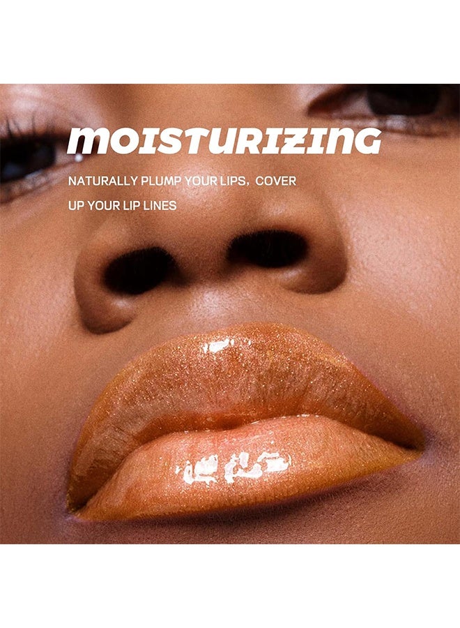 pudaier 12H Hydration Scented Vegan Lip Gloss，Lip Plumper Gloss， High Shine Gloss ，Moisturizing Lip Tint Shimmer Lip Gloss for Girl Women， Shiny Vegan Lip Makeup #02 - Image 4