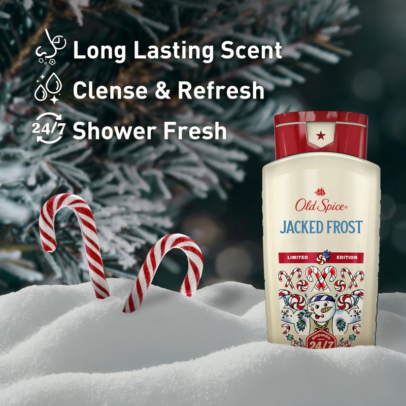 Old Spice Body Wash for Men, Holidudes Holiday Edition, 24/7 Holiday Freshness, Lasting Scent and Rich Lather, Stocking Stuffer, Jacked Frost Frosted Mint Scent, 16 oz - Image 2