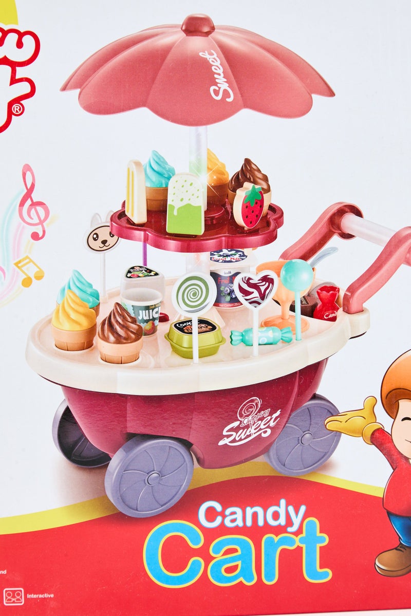 New Boy مجموعة لعبة عربة الحلوى 36 قطعة مع أضواء وأصوات - Image 5