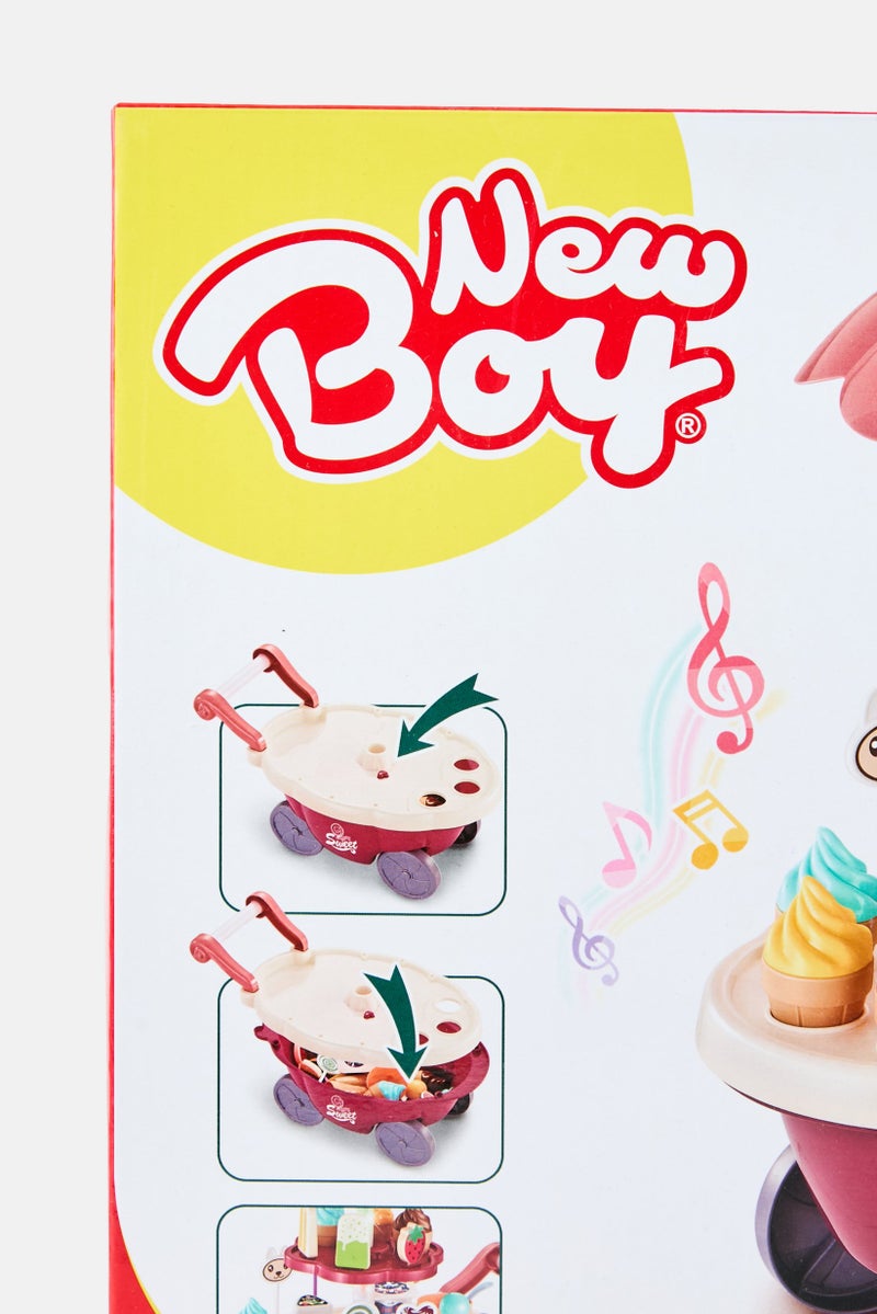 New Boy مجموعة لعبة عربة الحلوى 36 قطعة مع أضواء وأصوات - Image 4