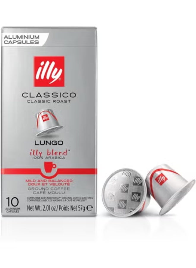 إيلي كبسولات قهوة إلي (Illy) كلاسيكو لونجو - تحميص كلاسيكي متوافقة مع ماكينات نسبريسو - Image 1