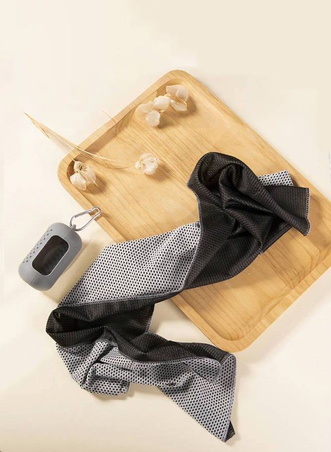 Cooling Gym Towels with Silicone Sleeves – Soft Microfiber for Sport, Camping & Swim - Image 3