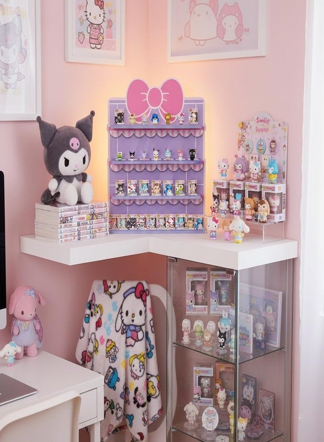 AUFGELD Display Shelf Compatible with Funko Bitty Kitty Series, Kitty Bow Design Organizer for Bitty Pop, Wallmountable Cute Bow Shape, Displays 31 Bitty Pops - Image 2