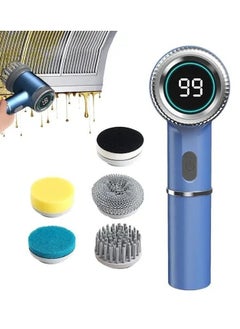 LIXES Multi head Electric Cleaning Brush, Handheld Electric Spin Scrubber Cordless Tub and Tile Scrubber, Household Electric Shower Scrubber with 5 Brush Heads for Floor Kitchen Sink Grill Stoves  - Image 1
