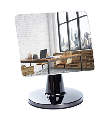 WatchYrBack Desk and Cubicle Mirror to see behind you, CONICAL SHAPED Stand with detachable Wide Angle real glass Mirror, SMALL & DISCRETE, beautiful design, perfect curvature for an exceptionally clear view - Image 1