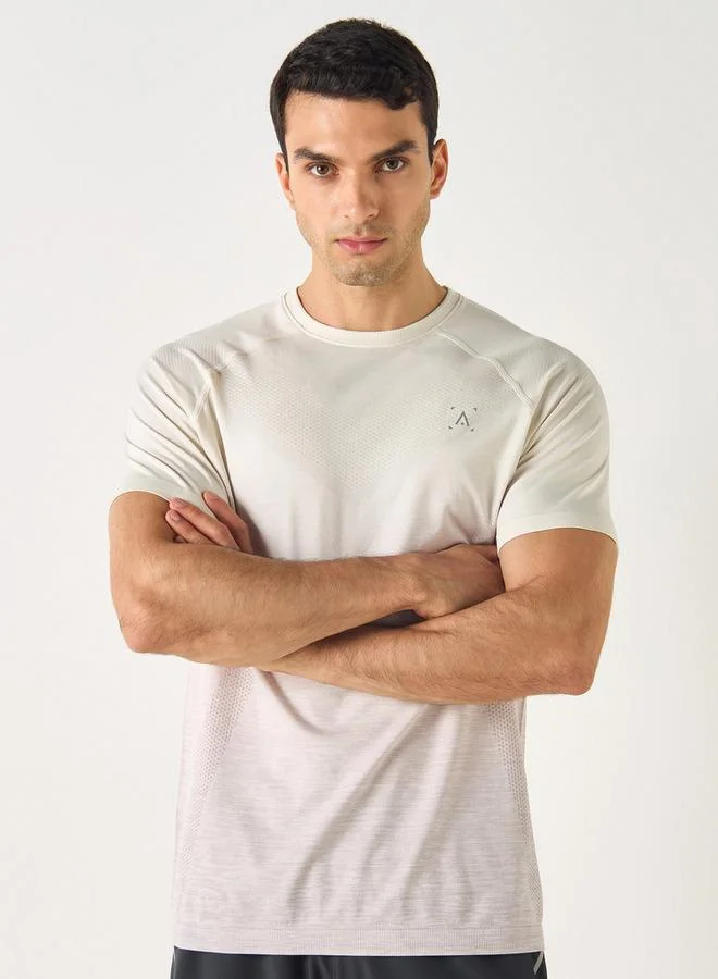 ADOT by Splash Textured T-shirt with Raglan Sleeves