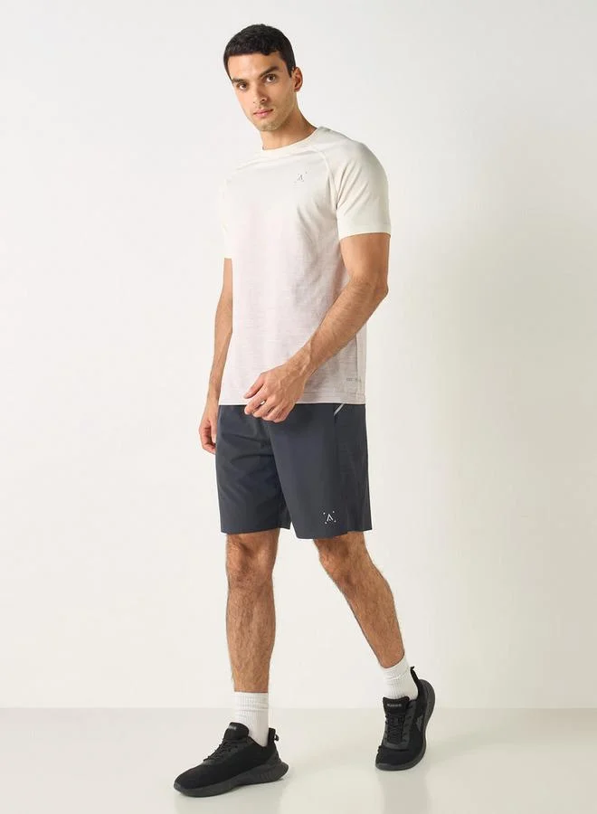 ADOT by Splash Textured T-shirt with Raglan Sleeves