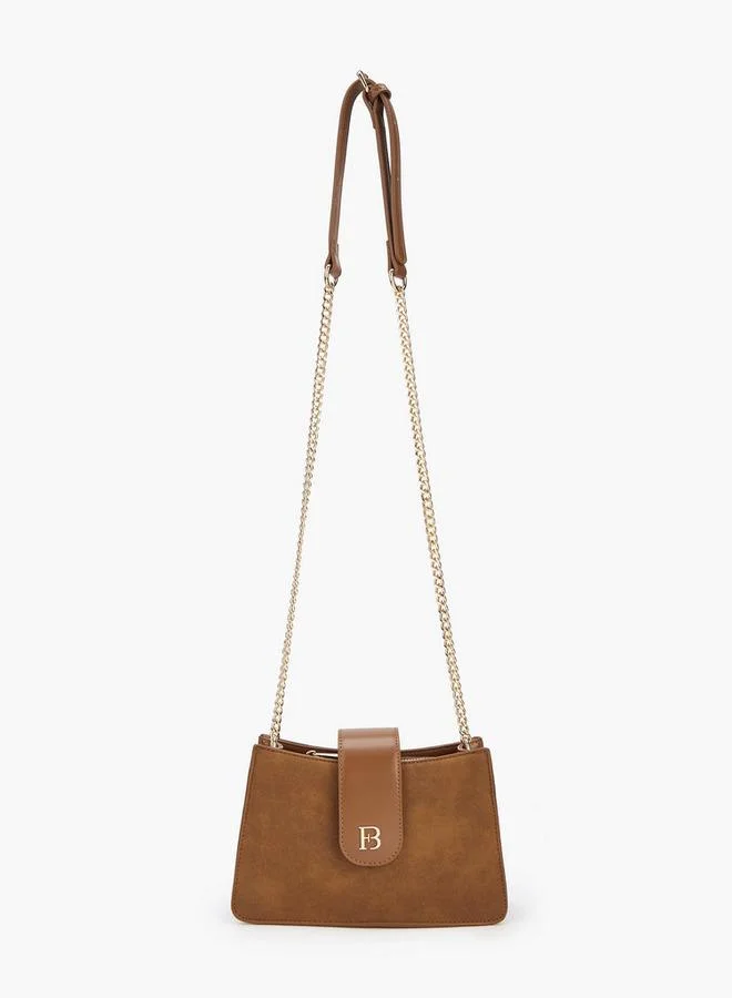 Flora Bella By Shoexpress Chain Strap Crossbody Bag with Magnetic Closure