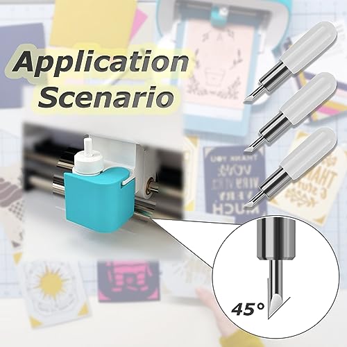 THANMAO 10PCS Replacement Cutting Blades Compatible with Joy/Joy Xtra, Cut Vinyl Fabric Carbide Standard Blade Compatible with Joy Machine - Image 4