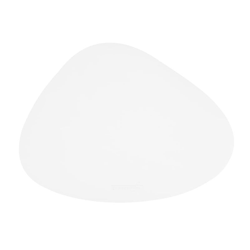 Restaurantware 16 Inch Table Placemats, 6 Egg-Shaped Vinyl Placemats - Embossed, Stain-Resistant, White Vinyl Placemats For Tables, Leather-Like Feel, Protects Surfaces - Restaurantware - Image 2