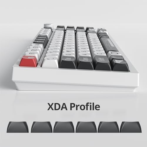 Owpkeenthy 133-Key Minimalist White and Black PBT keycaps, Custom 75 Percent XDA Keycap Set for 60% 65% 75% 96% Fullsize MX Switches Mechanical Keyboard (B White) - Image 5
