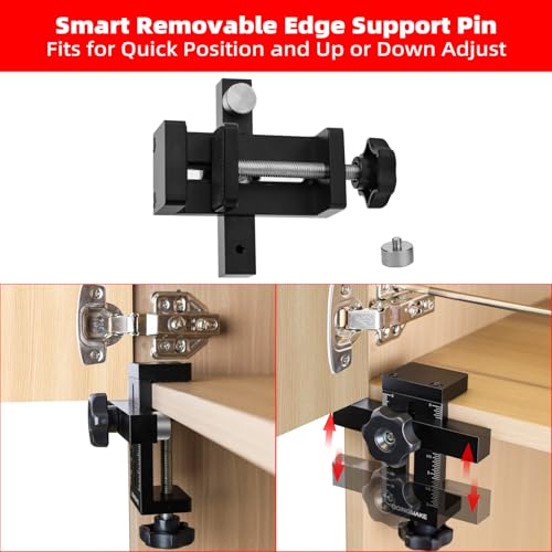 GOINGMAKE Cabinet Door Mounting Jig with Quick Edge Positioner,Adjustable Cabinet Door Installation Positioner,Cabinet Door Positioning Tool Jig for Installing Frameless or Face Frame Cabinet Doors - Image 3
