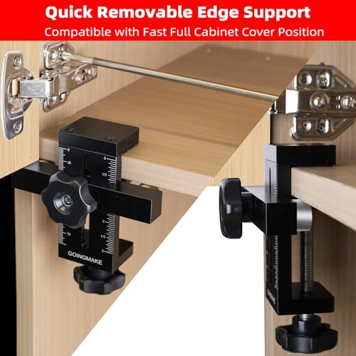 GOINGMAKE Cabinet Door Mounting Jig with Quick Edge Positioner,Adjustable Cabinet Door Installation Positioner,Cabinet Door Positioning Tool Jig for Installing Frameless or Face Frame Cabinet Doors - Image 2