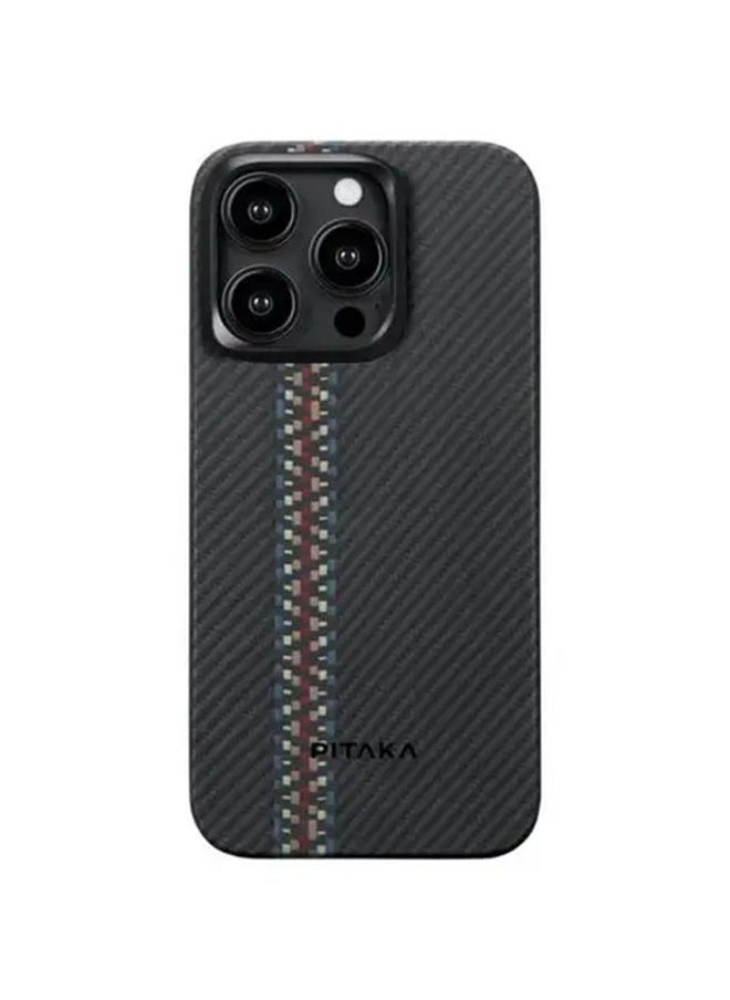 PITAKA iPhone 15Pro Case Fusion Weaving MagEZ 600D Back Cover / No Signal Interference / Wireless Charging Friendly / Camera Protection - Rhapsody  - Image 1