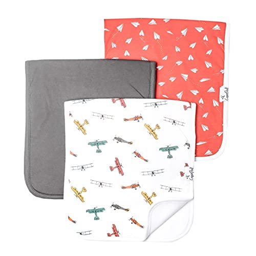 Copper Pearl Baby Burp Cloths 3 Pack, Cotton Burp Cloths, Extra Absorbent Spit Up Rags, Ace Set - Image 1