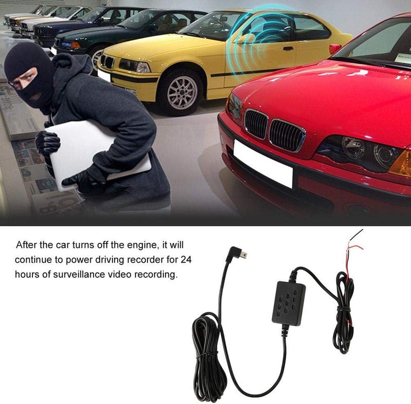 klarako Car Dash Camera Hardwire Kit Drive Recorder 24 Hours Monitoring Power Cable, Voltage Detection, Low Voltage Power-Off Protection - Image 4