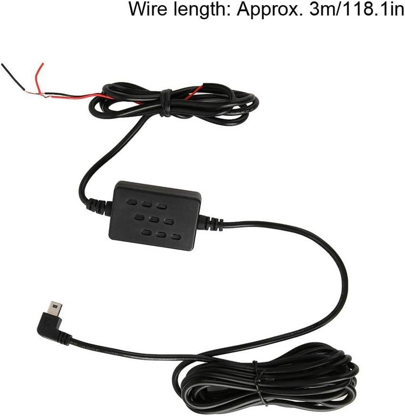 klarako Car Dash Camera Hardwire Kit Drive Recorder 24 Hours Monitoring Power Cable, Voltage Detection, Low Voltage Power-Off Protection - Image 2