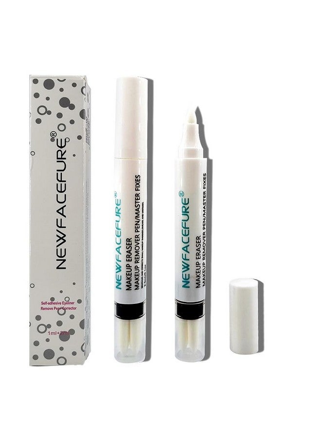 Newfacefure 2Pack Eyeliner Remover Eraser Pen, Eye Make Up Corrector, Easy To Remove And Correction Magnetic Eyeliner Fixer, Extract For Sensitive Skin Original (White -2) - Image 1