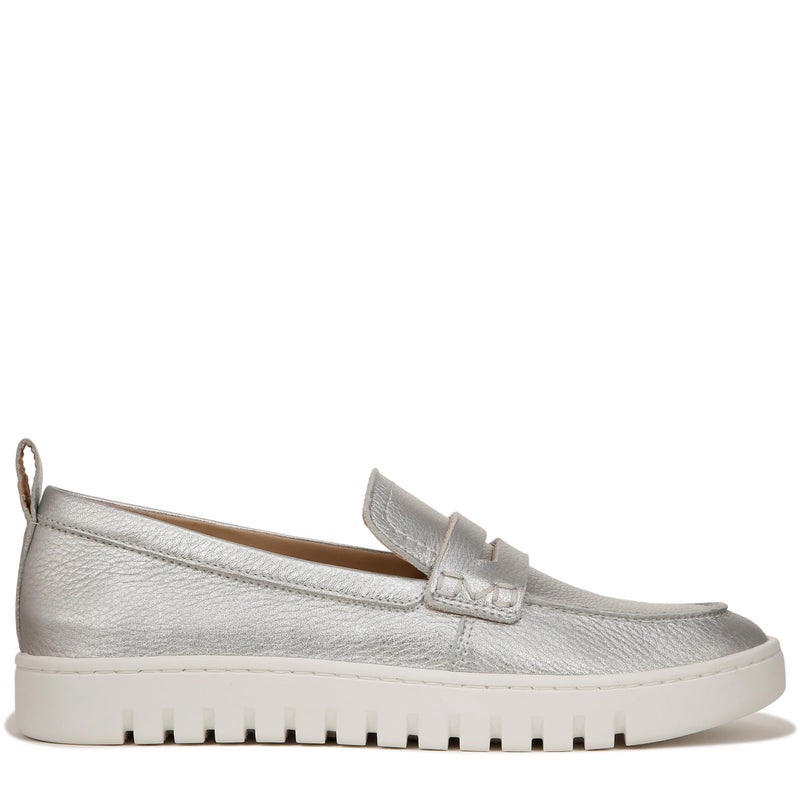 Vionic Uptown Loafer/Moc Shoes Silver Metallic Leather 8 M - Image 4