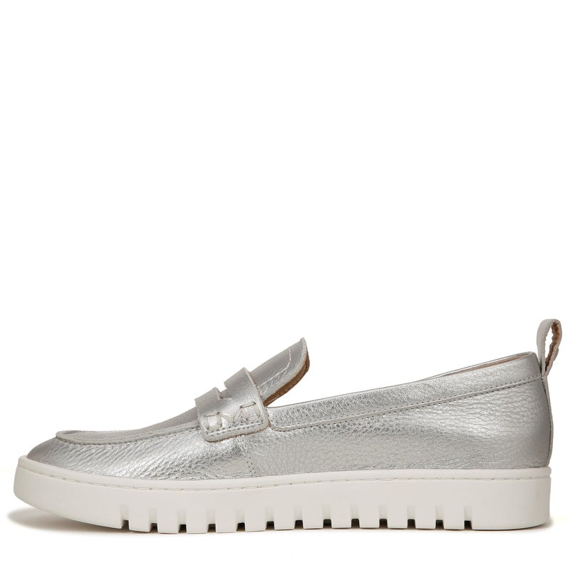 Vionic Uptown Loafer/Moc Shoes Silver Metallic Leather 8 M - Image 3