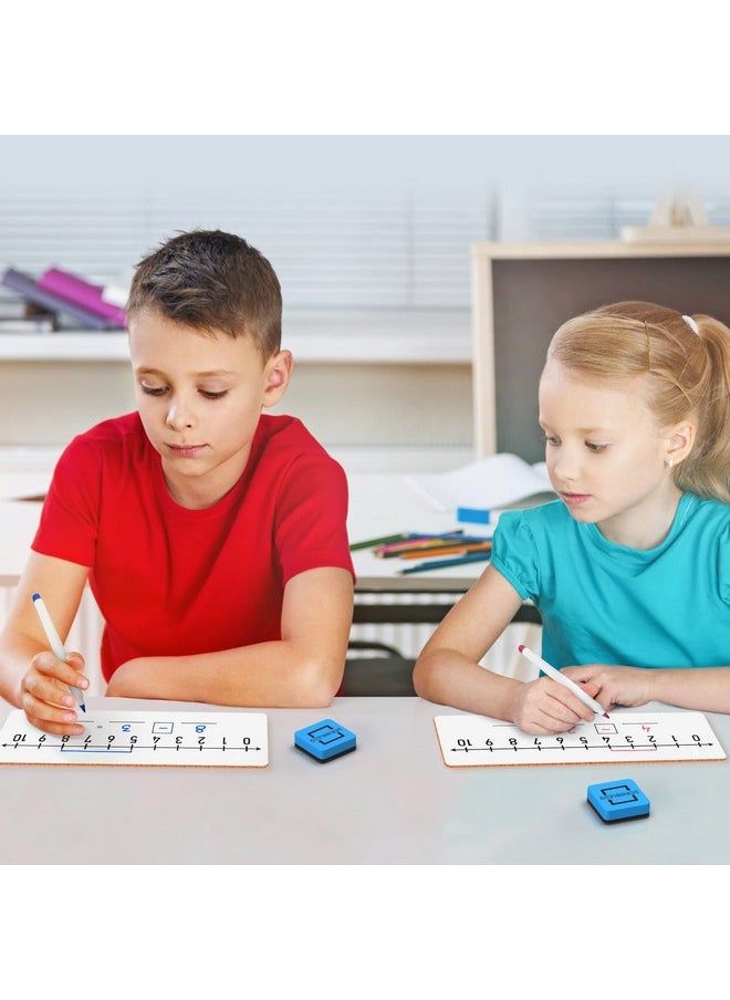 Scribbledo - 5 Pack Dry Erase Number Line White Boards 4X12Inch Lapboard Durable Portable Double Sided Numbers 1 Thru 10 And 20 Math White Board For Kids Students Classroom Whiteboard Math Manipulatives - Image 1