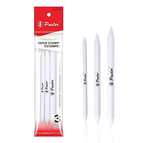 Pasler Artist Blending Paper Stumps and Tortillion Art Blenders - Pencil, Charcoal, Graphite, Colored Pencils, Pack of 3 - (125mm, 135mm, 150mm) - Image 1