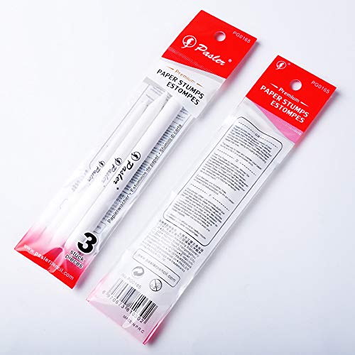 Pasler Artist Blending Paper Stumps and Tortillion Art Blenders - Pencil, Charcoal, Graphite, Colored Pencils, Pack of 3 - (125mm, 135mm, 150mm) - Image 2