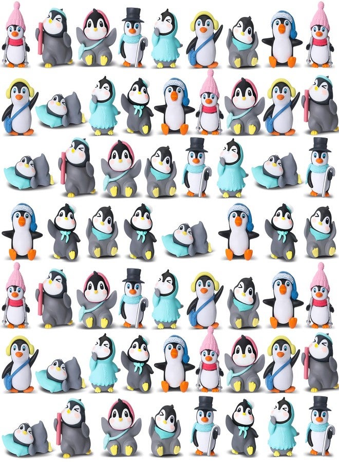 Macarrie 60 Pcs Mini Penguin Figurines Collection Play Set Figures Penguin Cake Toppers Decorations Winter Figurines Cake Decoration for Boy Girl Gift Birthday Landscape Party Supplies - Image 1