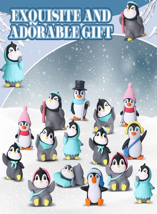 Macarrie 60 Pcs Mini Penguin Figurines Collection Play Set Figures Penguin Cake Toppers Decorations Winter Figurines Cake Decoration for Boy Girl Gift Birthday Landscape Party Supplies - Image 3