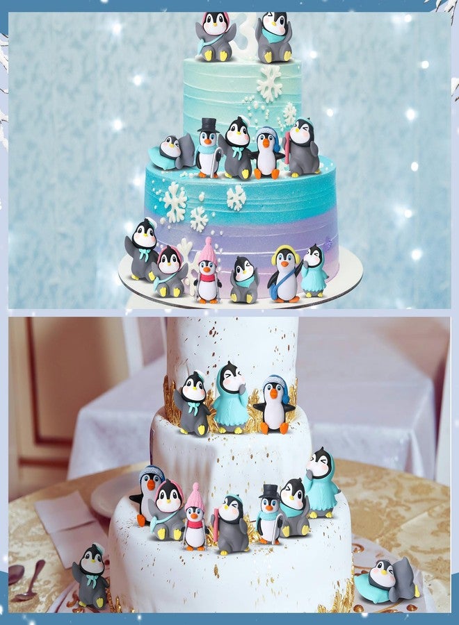 Macarrie 60 Pcs Mini Penguin Figurines Collection Play Set Figures Penguin Cake Toppers Decorations Winter Figurines Cake Decoration for Boy Girl Gift Birthday Landscape Party Supplies - Image 5