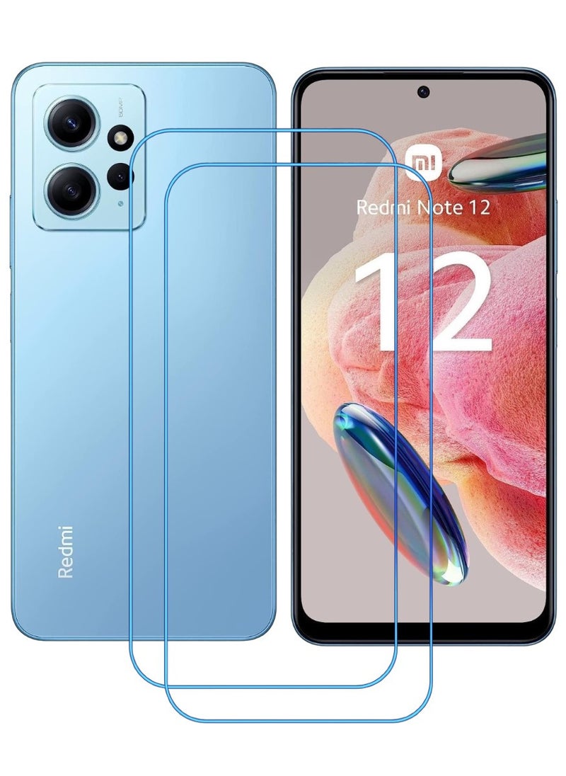 ACLIX 2 Pieces Antistatic ESD Dustproof Premium Quality High Definition Clear Tempered Glass Screen Protector Designed For Xiaomi Redmi Note 12 - Image 1