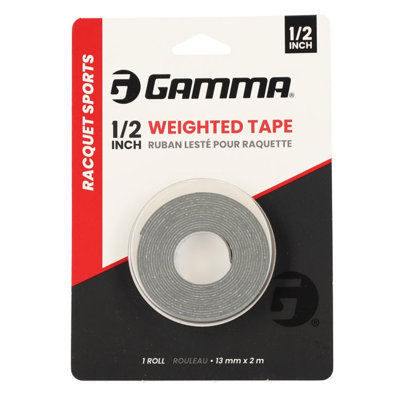 Gamma Weighted Tape Adjustable Paddle Racquet Weight for Enhanced Control Power Speed Customizable Tape for Pickleball Tennis Padel Gray 12 Roll - Image 2