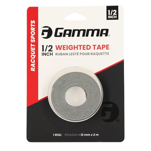 Gamma Weighted Tape Adjustable Paddle Racquet Weight for Enhanced Control Power Speed Customizable Tape for Pickleball Tennis Padel Gray 12 Roll - Image 1