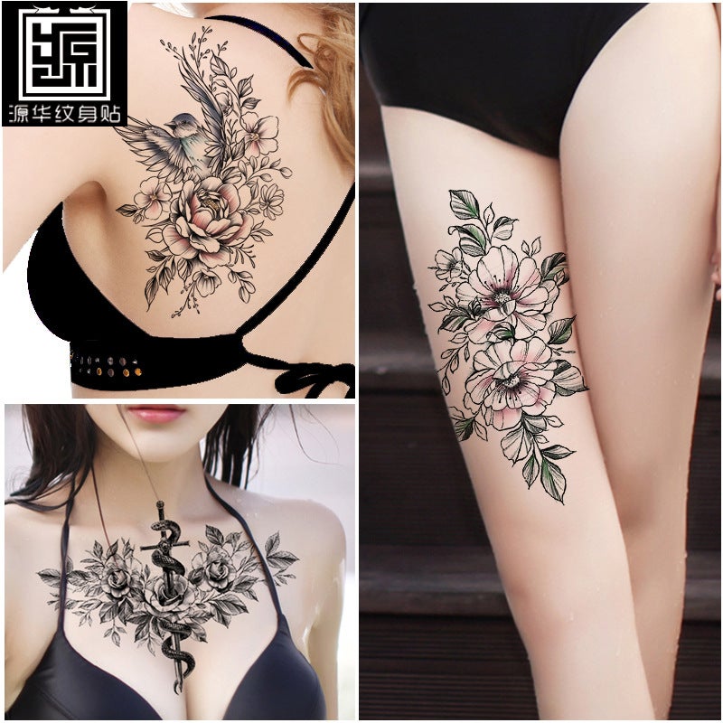 Supply New Flower Arm Tattoo Stickers Manufacturers Waterproof Half Arm Tattoo - Image 2