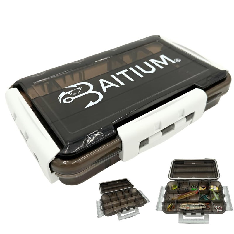 Baitium XTRAseal Waterproof Fishing Tackle Box Organizer, Tackle Boxes With Dividers, Fishing Box, Tacklebox for Fishing, 3600 Tackle Tray 3700, Plastic Storage Organizer, Fishing Gear - 3600 - Image 1