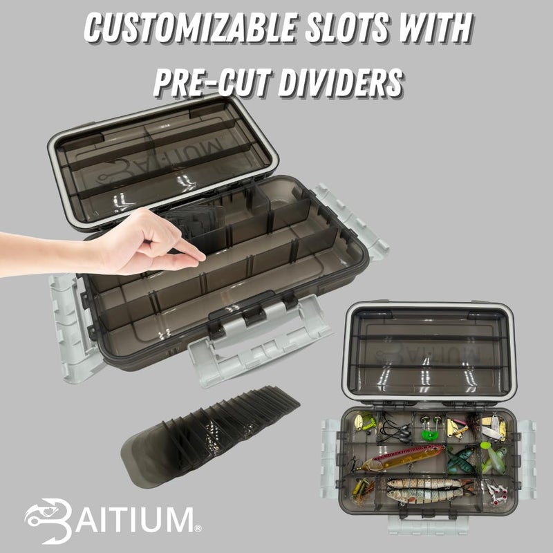Baitium XTRAseal Waterproof Fishing Tackle Box Organizer, Tackle Boxes With Dividers, Fishing Box, Tacklebox for Fishing, 3600 Tackle Tray 3700, Plastic Storage Organizer, Fishing Gear - 3600 - Image 4