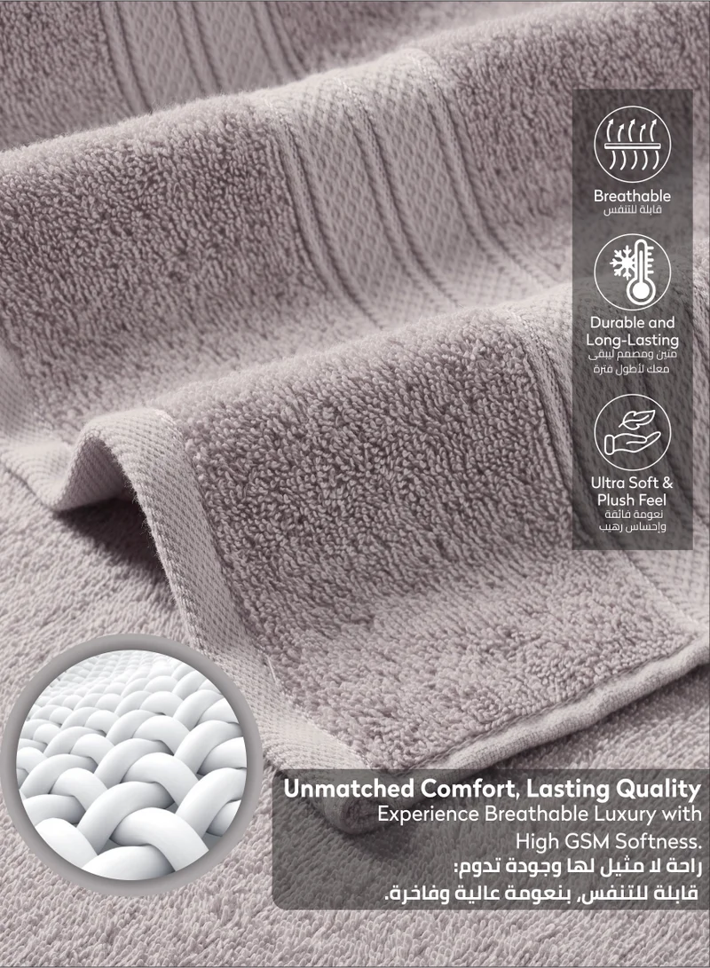 Donetella Premium 100 % Combed Cotton 1-Pcs Bath Towel(70 X 140 CM) 600 GSM Large Towel, Highly Absorbent, Quick Dry,Best Towel for Bathroom, Spa And Hotel,Violet Ice