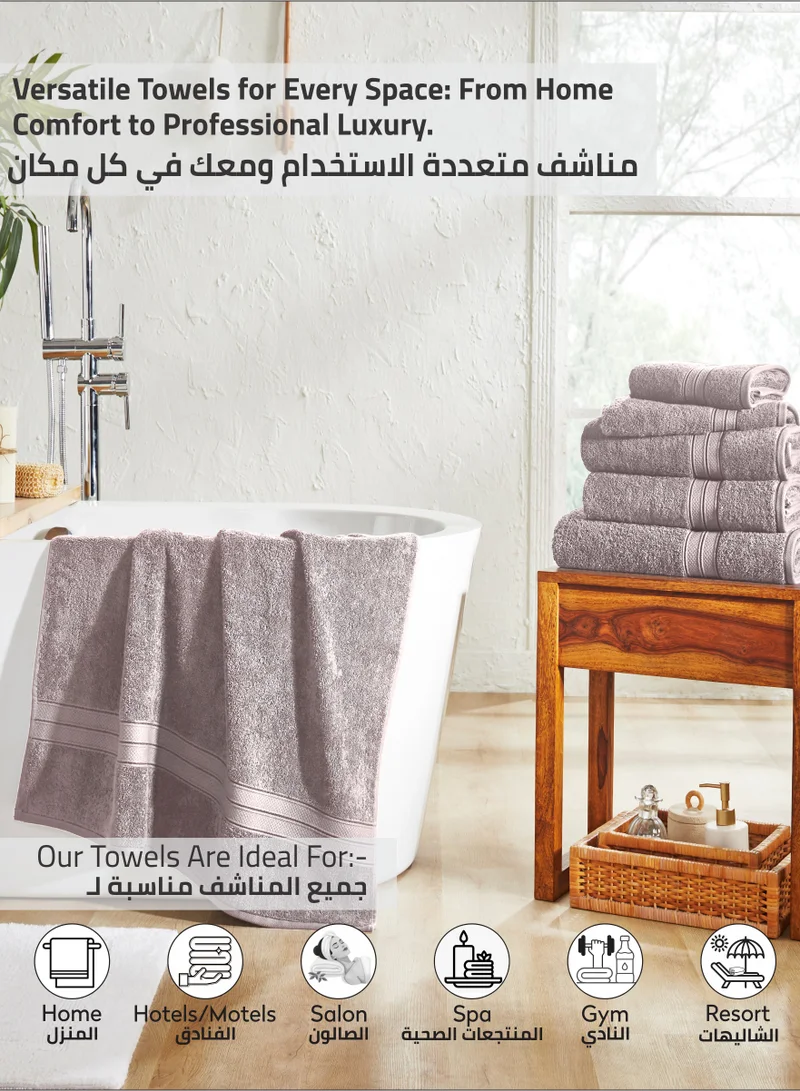 Donetella Premium 100 % Combed Cotton 1-Pcs Bath Towel(70 X 140 CM) 600 GSM Large Towel, Highly Absorbent, Quick Dry,Best Towel for Bathroom, Spa And Hotel,Violet Ice